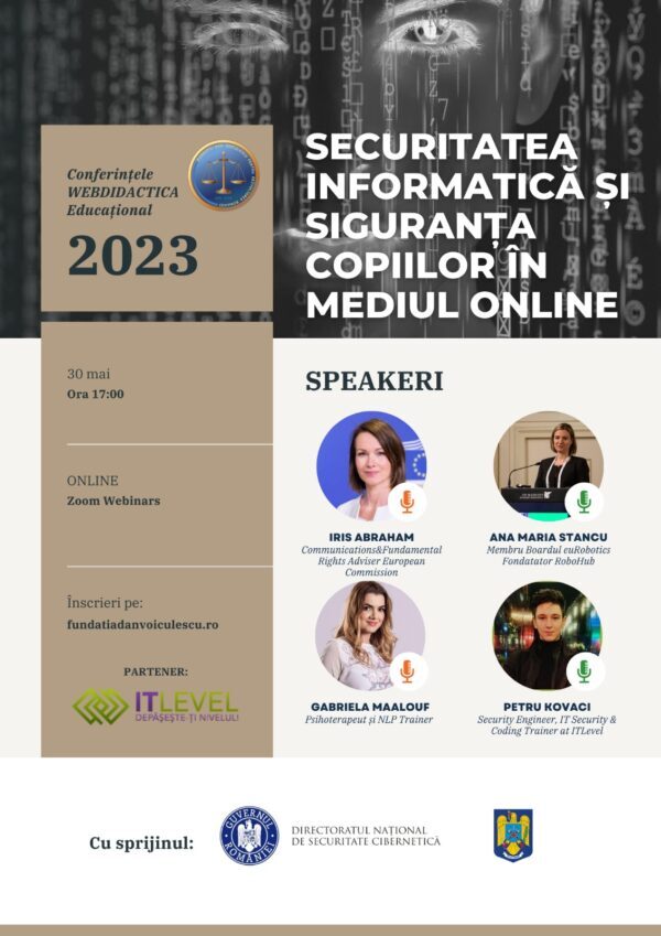 Conferinta “Securitatea informatica si siguranta copiilor in mediul online”