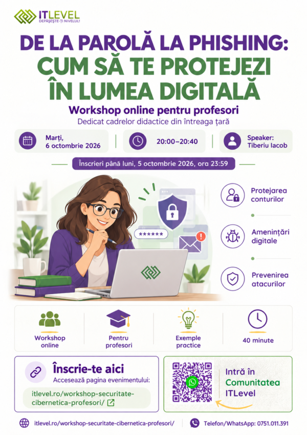 Workshop “De la parola la phishing: Cum sa te protejezi în lumea digitala”