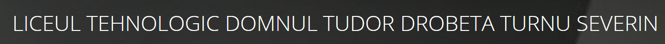 Liceul Tehnologic Domnul Tudor Drobeta-Turnu-Severin Mehedinți